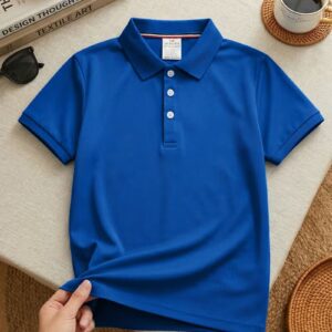 Boys’ Lapel Short-Sleeve Polo Shirt