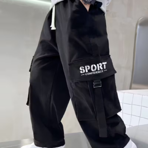 Boys' Pants with Elastic Waist & Belt