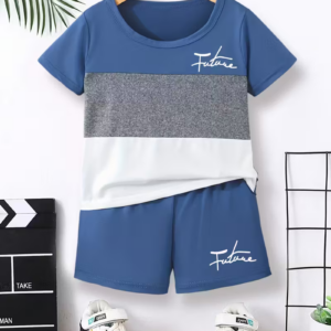 Fashion Shorts Set with "Future" Letter Print