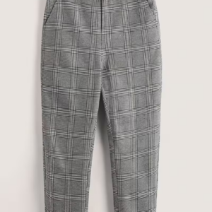 Fashionable Gray Plaid Long Trousers,